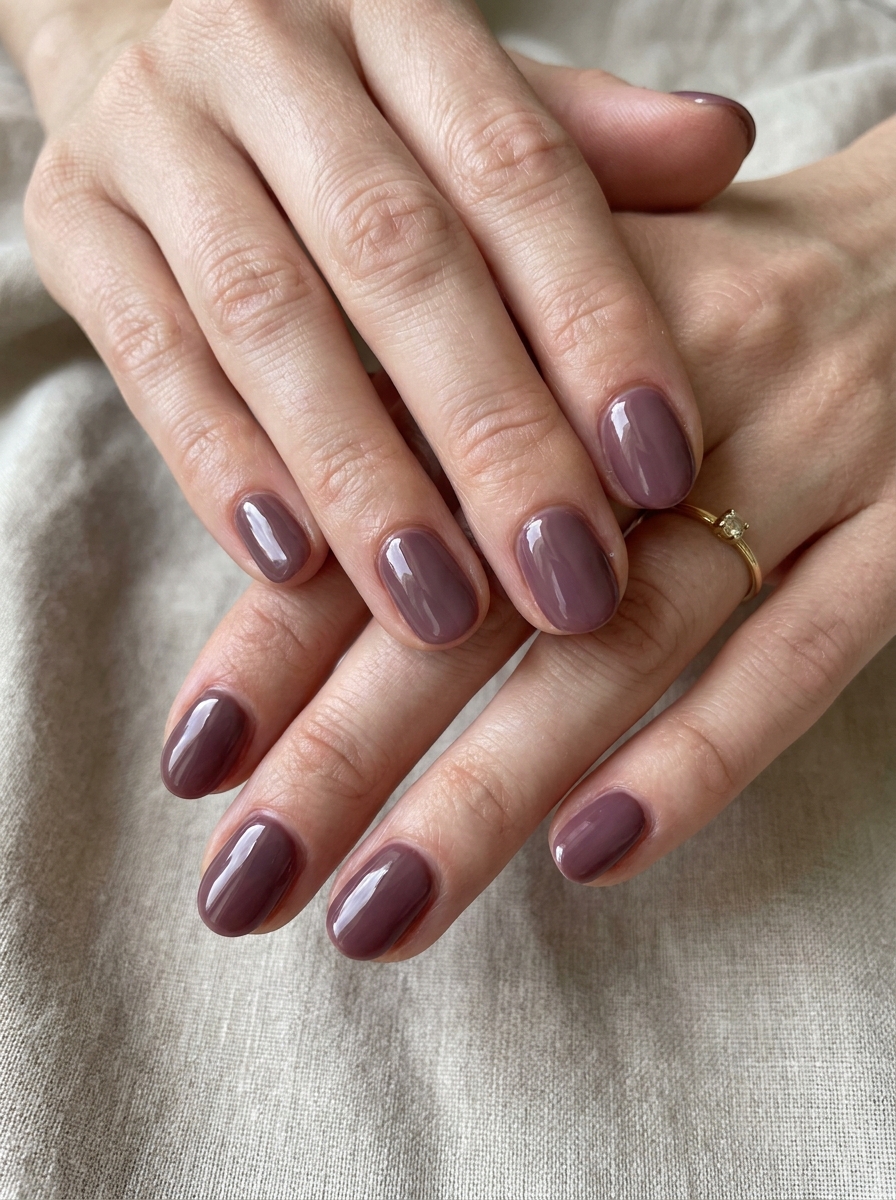 Smoky Plum Gloss Nails